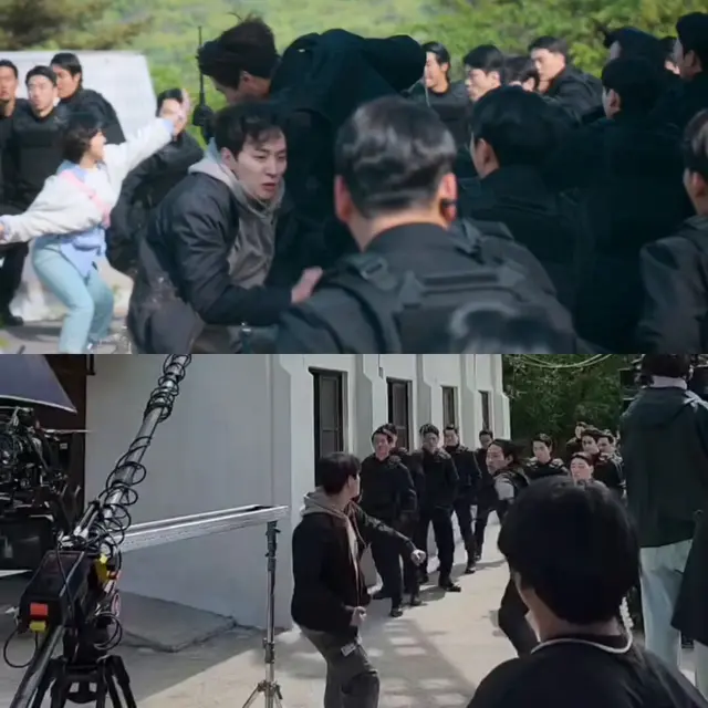 캐셔로 3화 상웅 액션씬 방영분 vs 현장본