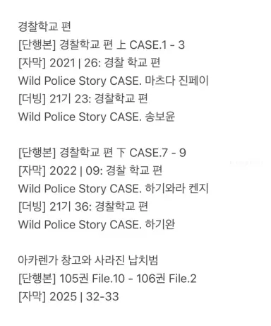 하이웨이의 타천사 대비 복습 목록