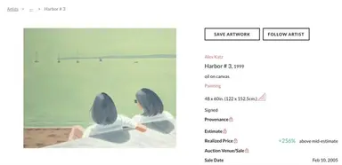 <악마는 프라다를 입는다> 봤는데 알렉스 카츠의 작품이 나와서 반가웠다. 예전에 봤던 영화 오랜만에 다시 보면 그 때는 몰랐던 것들이 보여서 반가움. 영화가 2006년 작인데 알렉스 카츠 그림이 2005년에 판매됐으니까 이것도 맞음 근데 다시 봐도 미란다 캐릭터 진짜 너무 무서워. 눈물 나올 뻔
