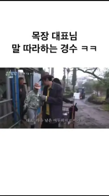 목장대표님 말 따라하는 도경수 #도경수#디오#김우빈#이광수#콩콩팜팜#목장/#제주도#tvn 다시보기 쇼츠