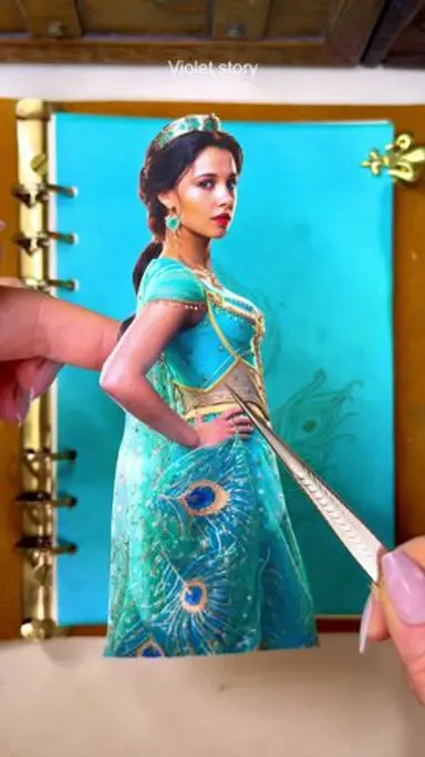 Scrapbooking 다꾸 | Aladdin : Jasmine 알라딘 : 자스민 | Journaling 다시보기 쇼츠