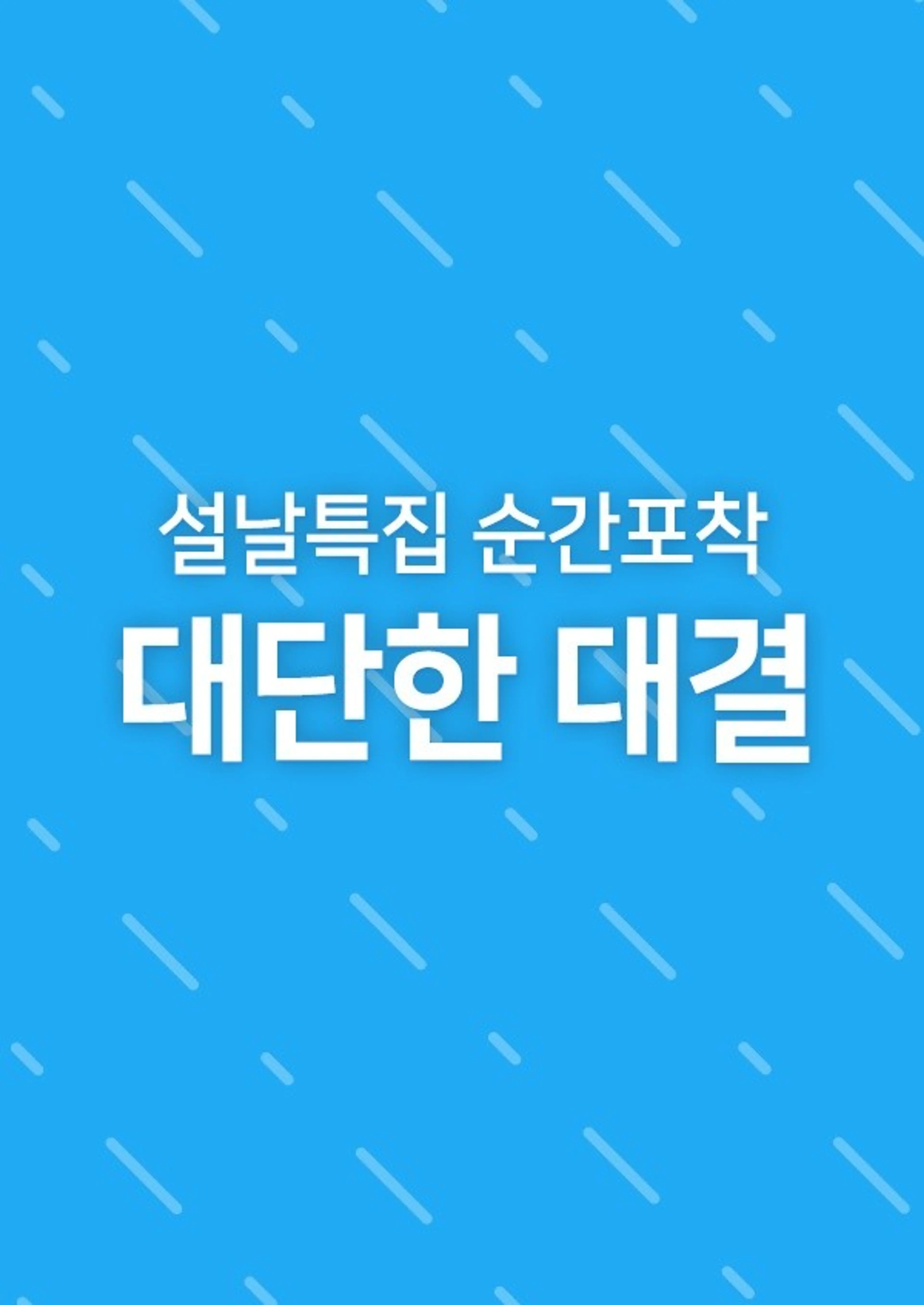 설날특집 순간포착 대단한 대결
